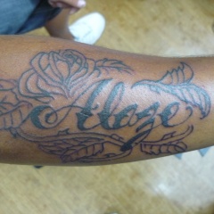 "Alaze" Name Tattoo