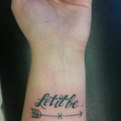 "Let it Be" Arrow Tattoo