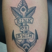 Traditional Sink or Swim Anchor Tattoo
