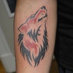 Custom Tribal Wolf Tattoo