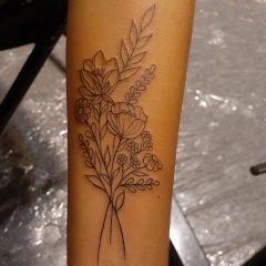 Delicate Floral Tattoo
