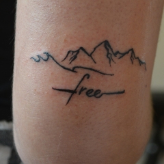 Travel Free Mountains Tattoo