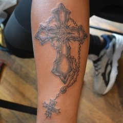 Ornate Christian Cross Tattoo