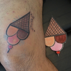 Peanut's Ice cream Tattoo