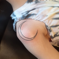 Shoulder Moon Tattoo