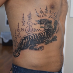 Big Buddist Tiger Tattoo