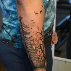 Forest Half Sleeve Tattoo