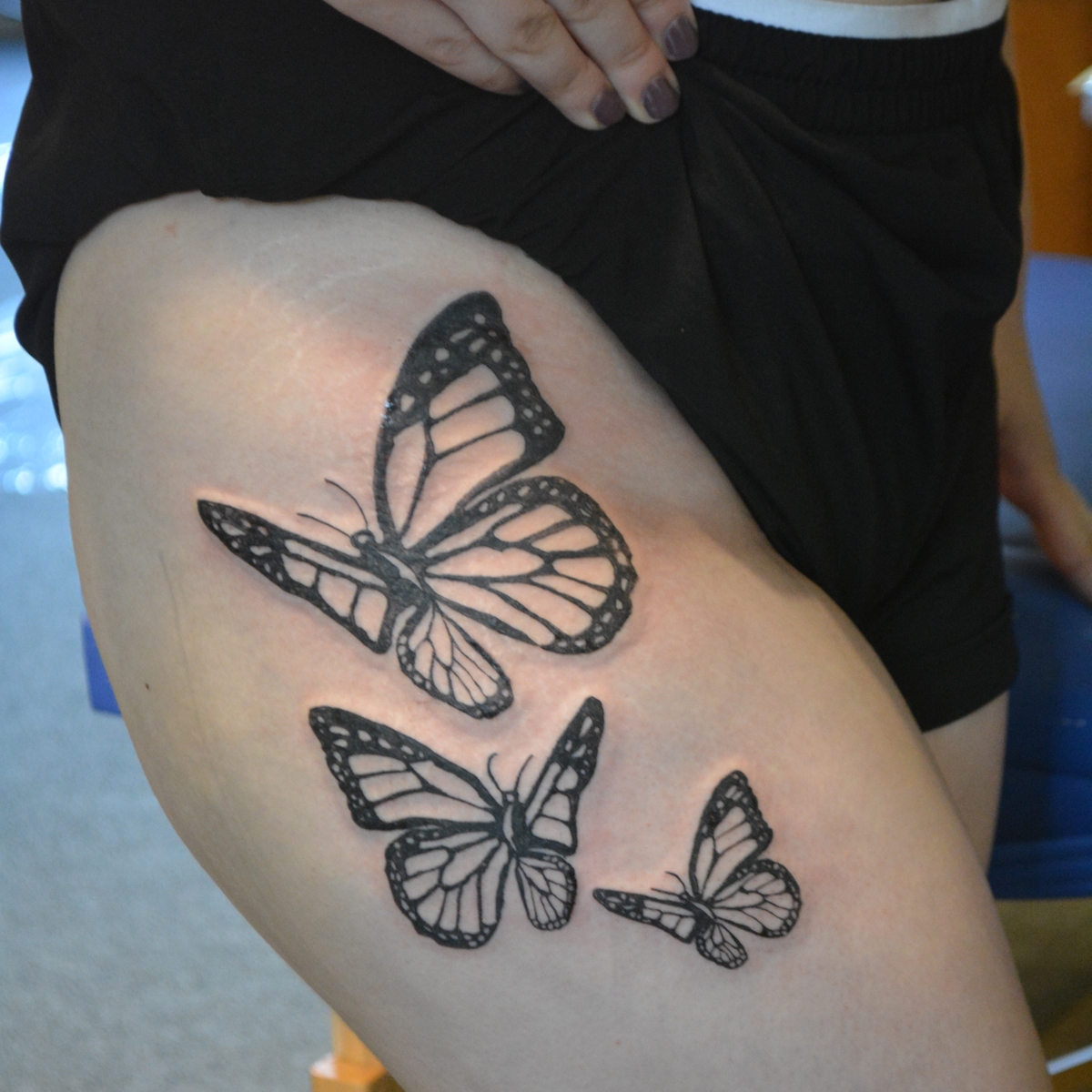 List 94+ Pictures Butterfly Tattoo On Side Of Hip Superb